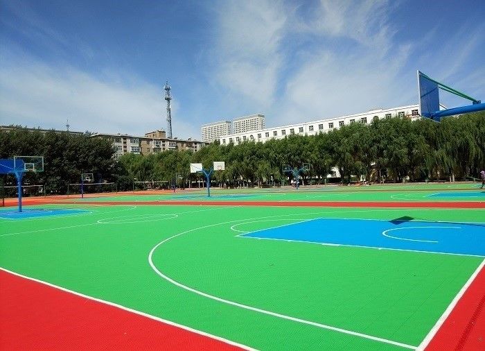 High Strength PP Safety Modular Sports Flooring , Portable Non Slip Basketball Court Flooring